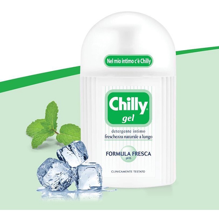 Dung dịch vệ sinh phụ nữ Chilly Gel - Se se lạnh, bùng tươi mát - số 1 tại Italy - (200ml/chai)