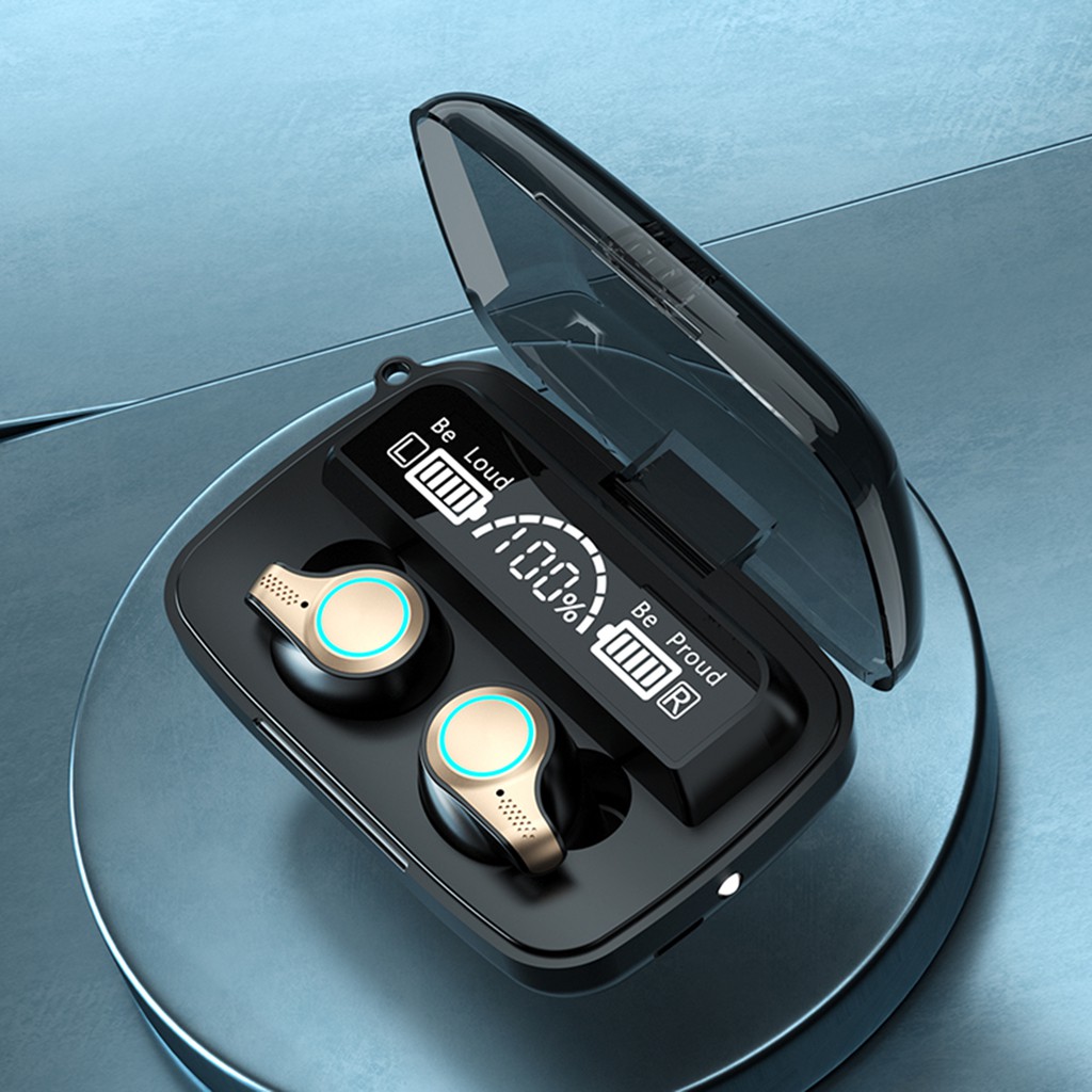 Tai Nghe Nhét Tai Không Dây Hel + M18 Tws Kết Nối Bluetooth Giảm Tiếng Ồn