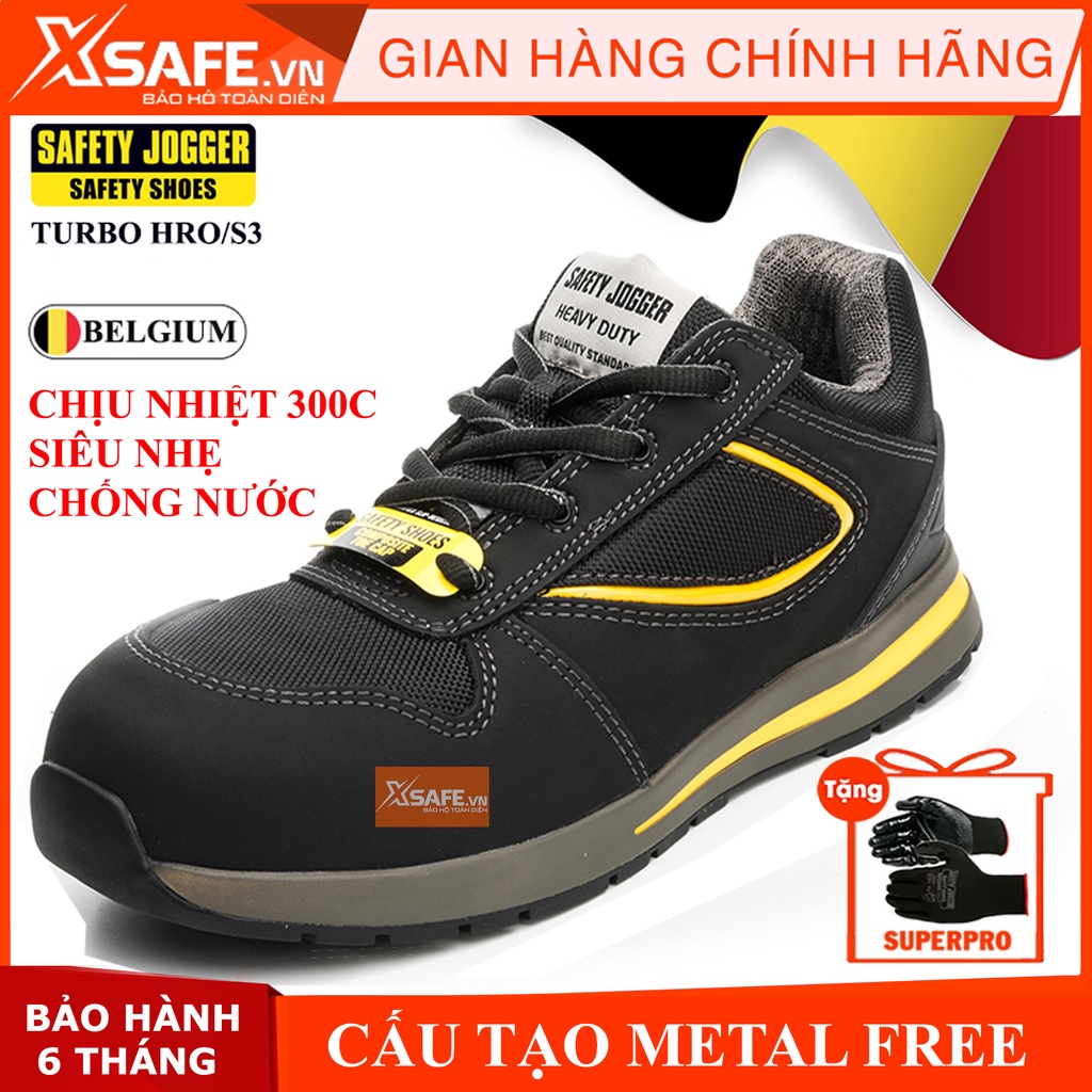 Giày bảo hộ lao động nam Jogger Turbo HRO da Nubuck cao cấp, cấu tạo phi kim siêu nhẹ, chịu nhiệt 300 độ, kiểu thể thao