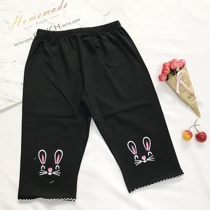 Quần legging lửng bé gái thun cotton 4 chiều - QG42