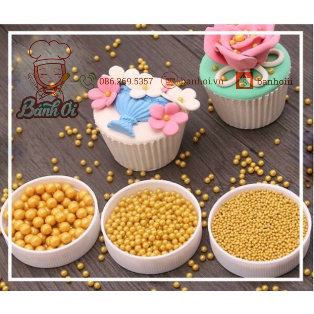 Kẹo bi đường - Bông đường trang trí Bánh kem Sinh nhật, Cupcake