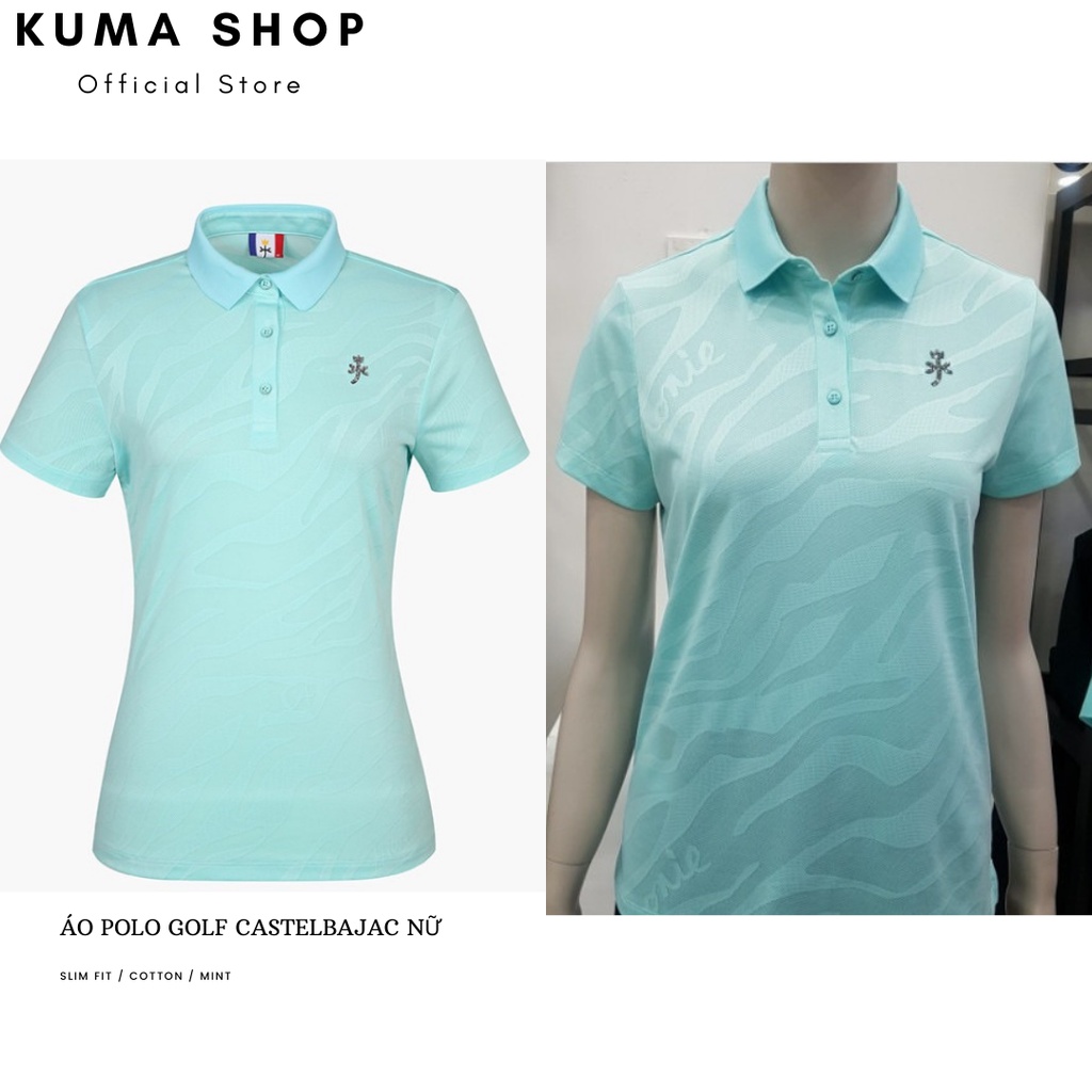 Áo Polo Golf Castelbajac nữ thun cổ bẻ thương hiệu cao cấp
