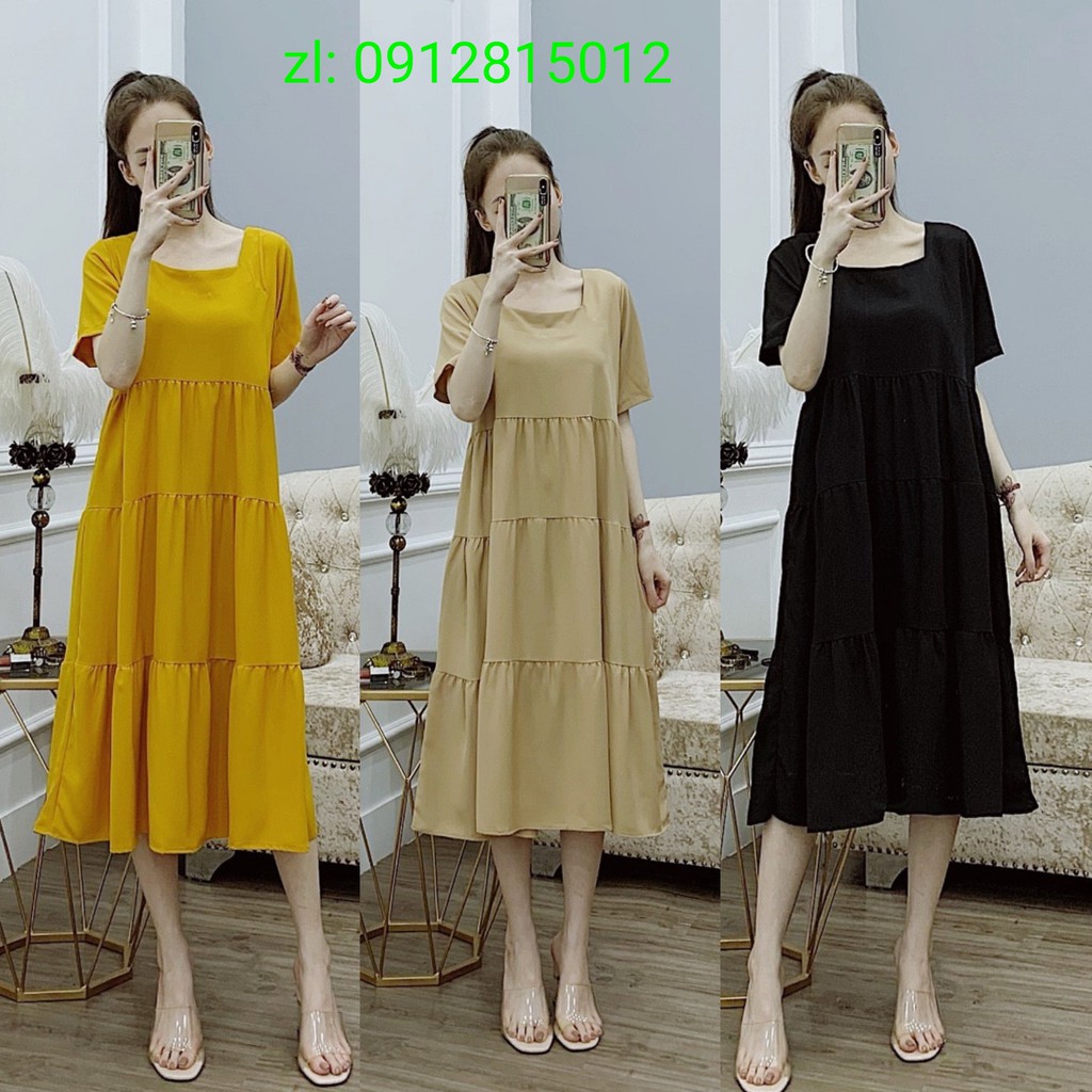 Váy bầu cao cấpchất lụa Nhật siêu đẹp, sang chảnh vô cùngfree size 43~68kg