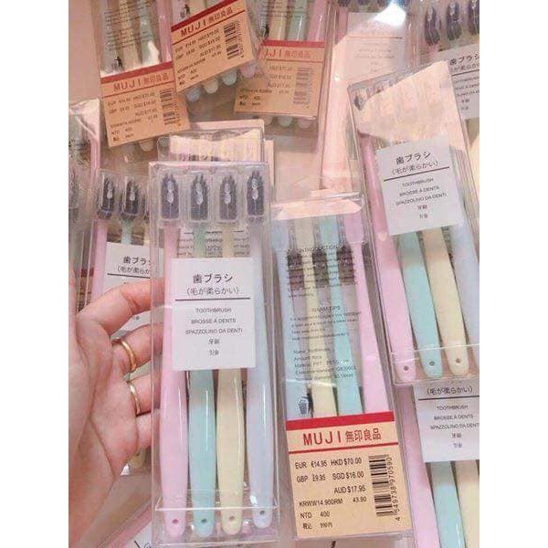 [HÀ NỘI] Set 4 bàn chải muji lúa mạch xịn