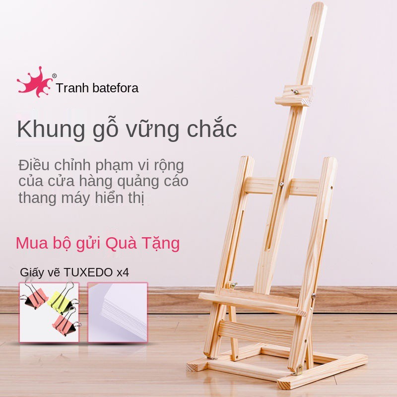 ♚▽Bảng vẽ giá để bàn Bộ 4K khung gấp loại trẻ em nghệ thuật người lớn bức tranh đặc biệt bằng gỗ