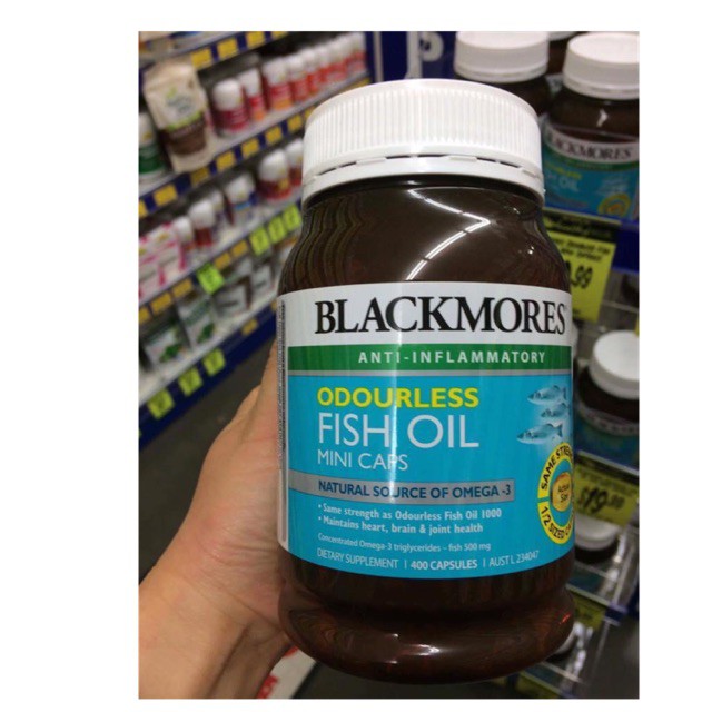 (Tem Chemist) Viên uống dầu cá Blackmores Fish Oil 1000 mg, hộp 400 viên | Thế Giới Skin Care