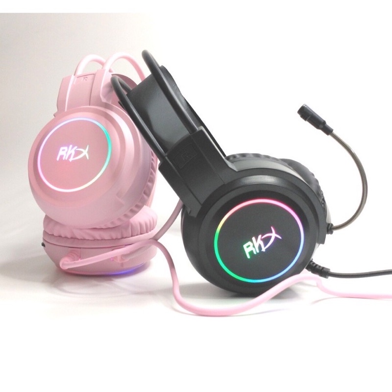 Tai nghe chụp tai tai nghe gaming RKX kèm Mic có đèn Led dễ thương Chân usb 7.1 MVT Store