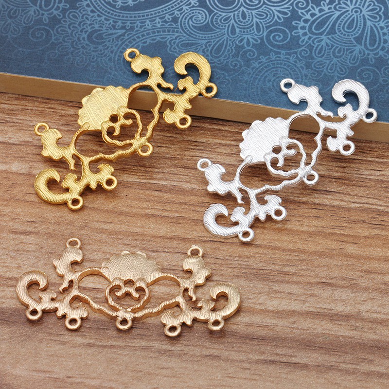 Phiến đúc dài họa tiết 28*58mm nguyên liệu làm trâm làm trang sức cổ trang cosplay cổ phục có màu KC