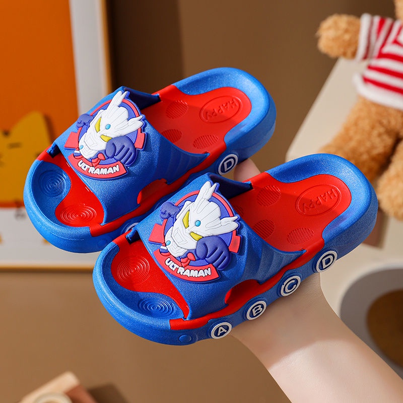 Dép Sandal Đế Mềm Chống Trượt Phong Cách Hoạt Hình Ultraman Thời Trang Dành Cho Bé Trai