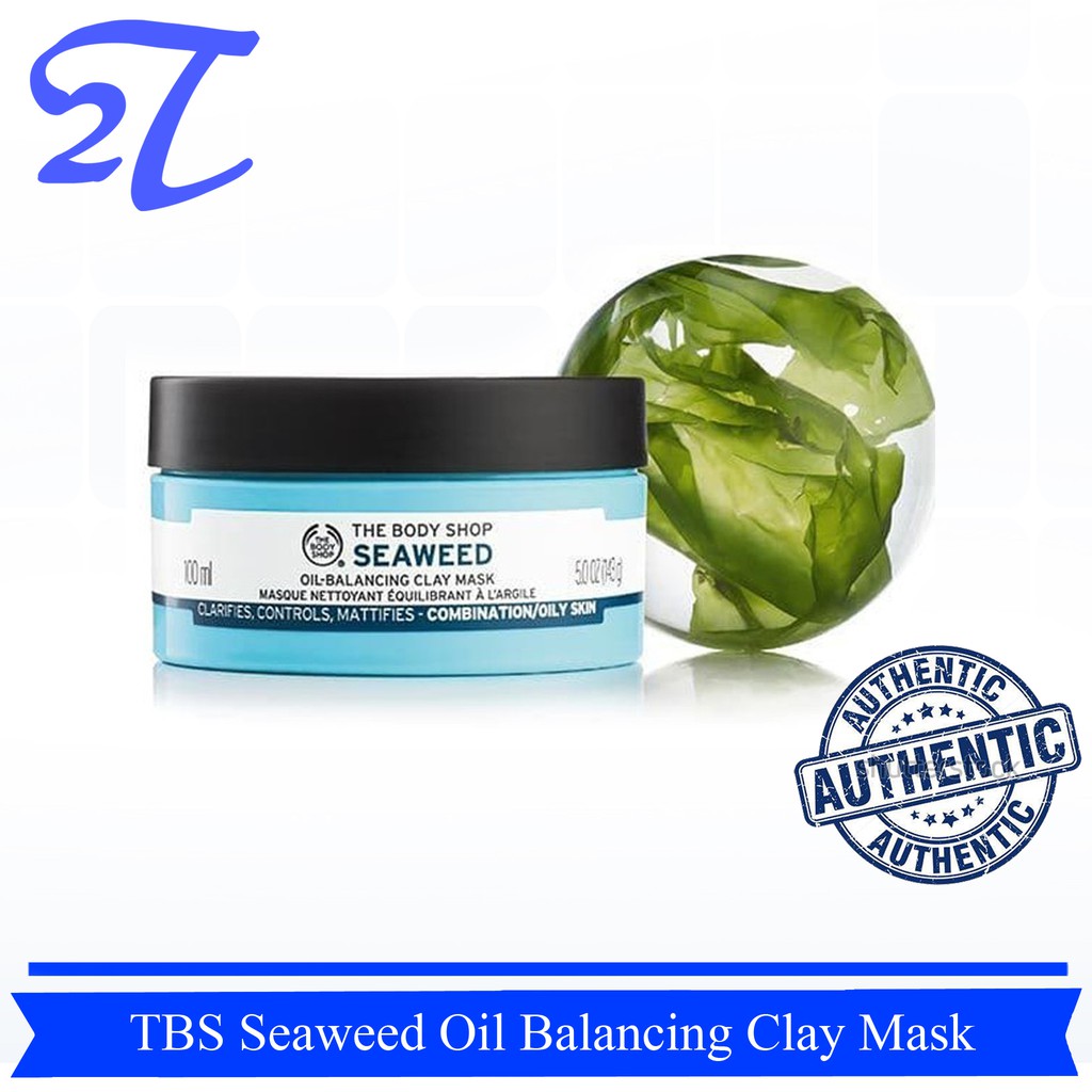 [AUTH] Mặt nạ đất sét tảo biển kiềm dầu The Body Shop TBS Seaweed Oil Balancing Clay Mask 100g