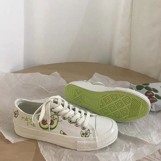 [ORDER] Giày Dáng CV in hình bơ🥑 Cực Cute ❌ Có Ảnh Thật Ib