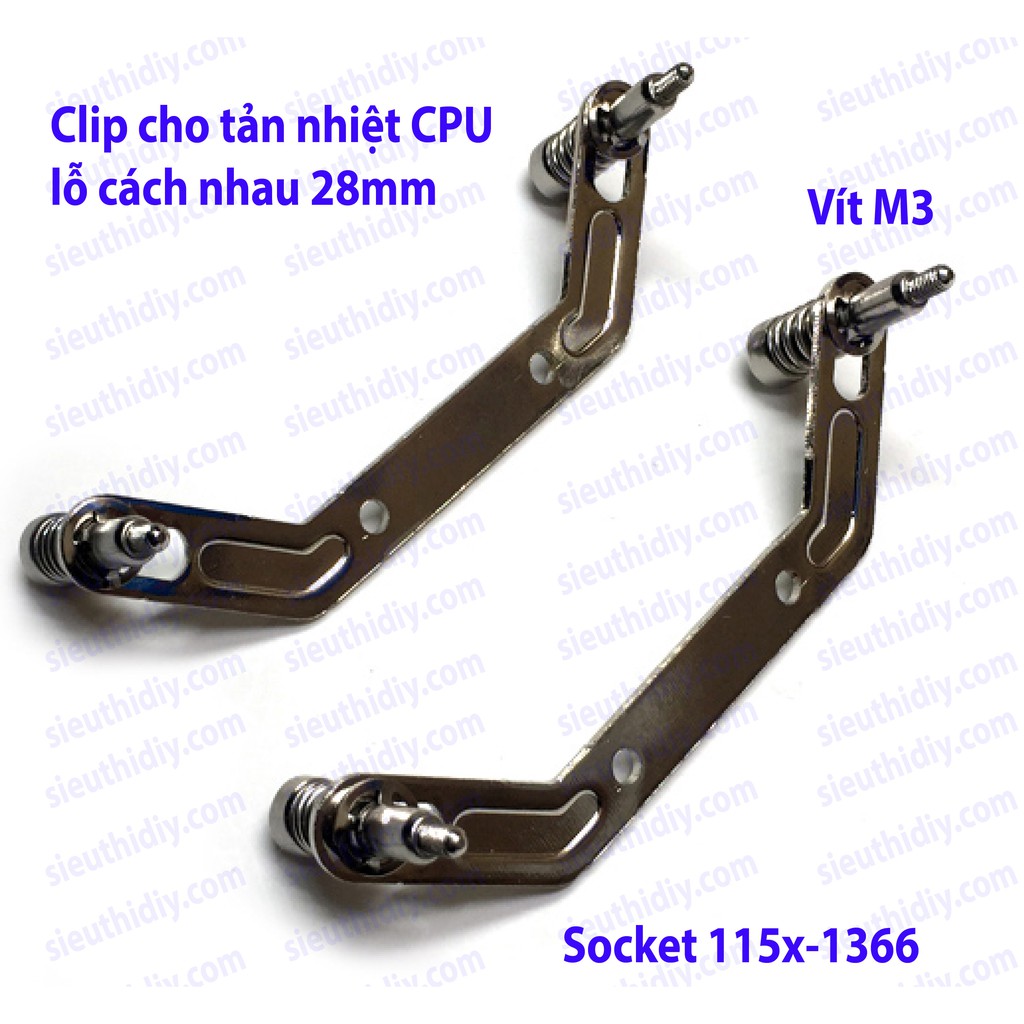 Clip tản nhiệt chíp CPU máy tính PC socket 115x 1366, 2011