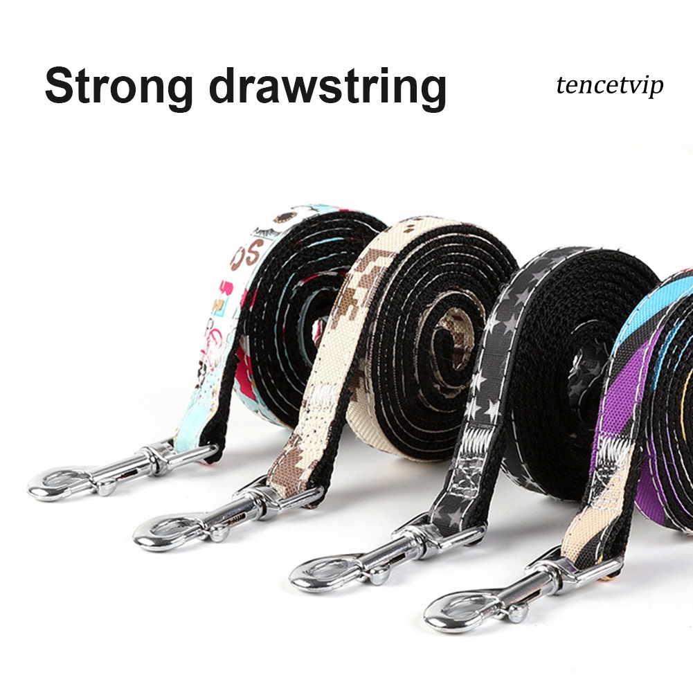 Dây Dắt Thú Cưng Đi Dạo Bằng Polyester Họa Tiết Hoạt Hình Có Thể Điều Chỉnh
