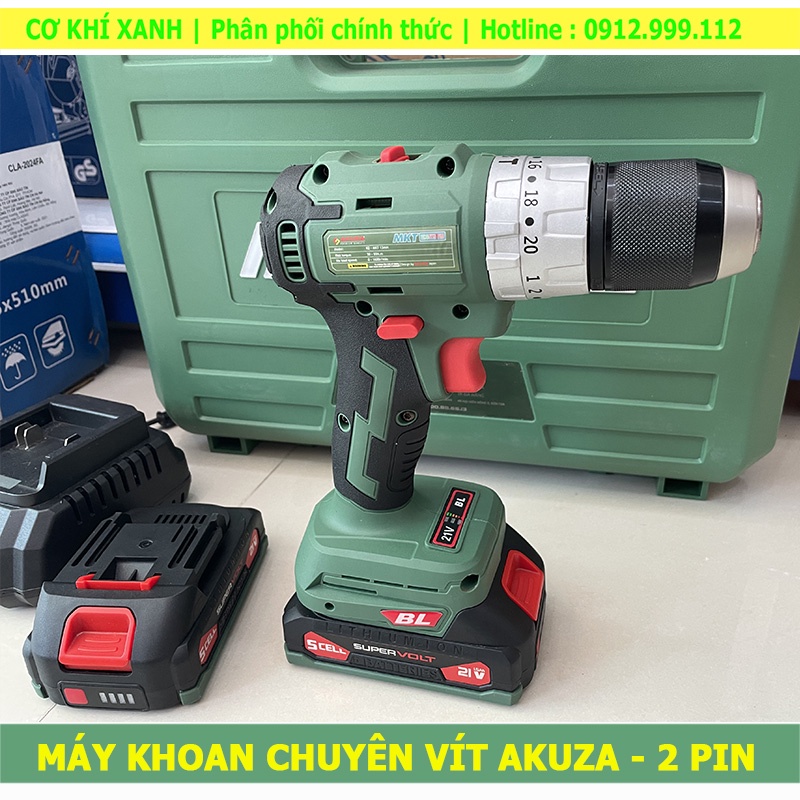 Máy khoan vít đầu 13mm AKUZA-K2 | Siêu Nhỏ Gọn Lực Siết Lớn 55Nm