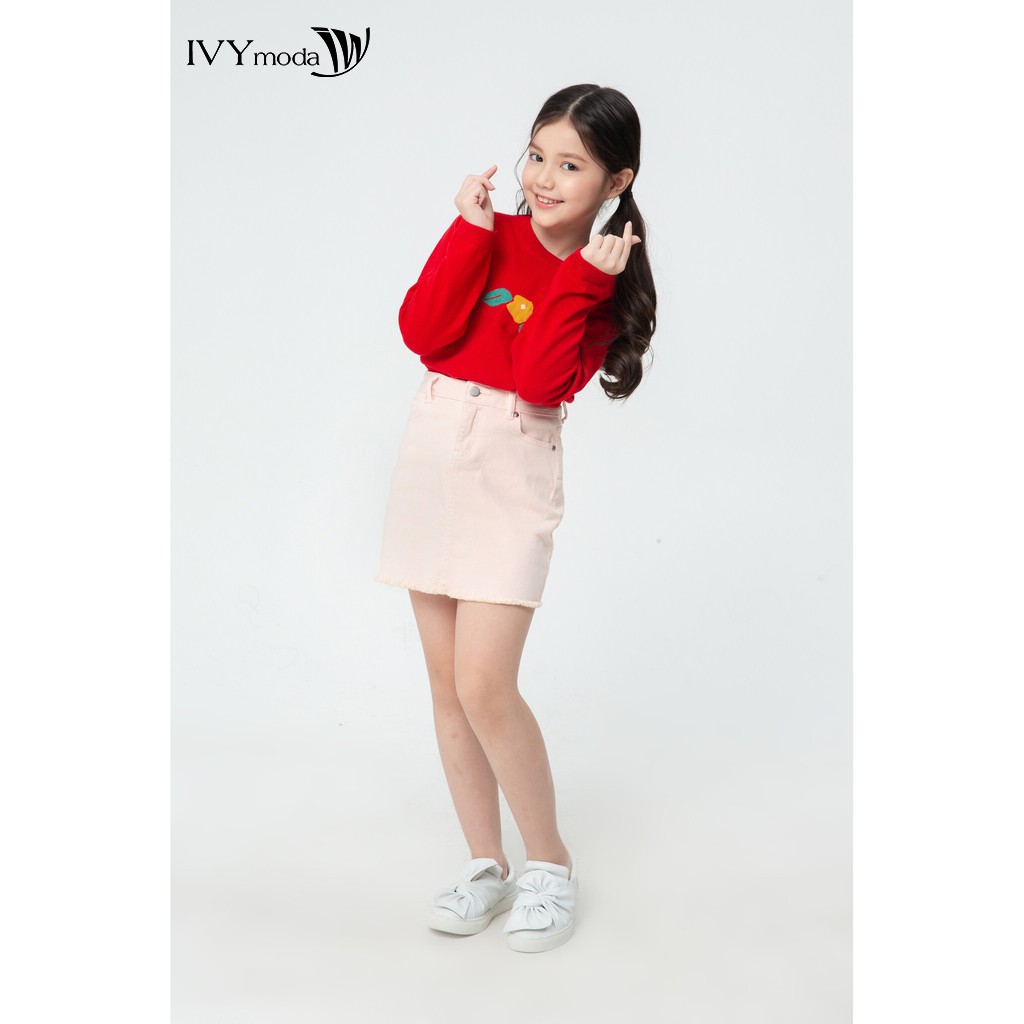 Chân váy bò chữ A bé gái IVY moda MS 32G0284