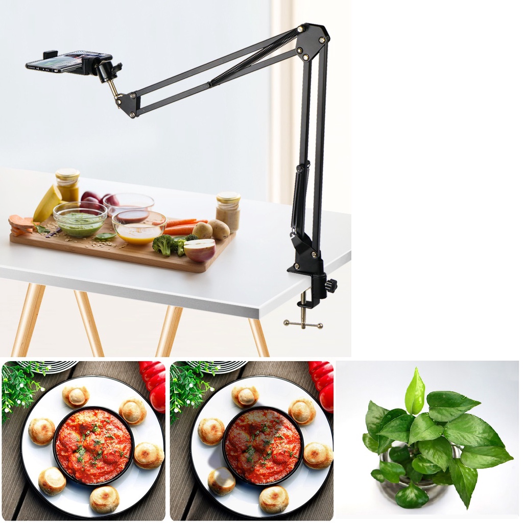 Giá đỡ điện thoại chụp hình trên cao quay video sản phẩm quay viết chữ, làm nail...