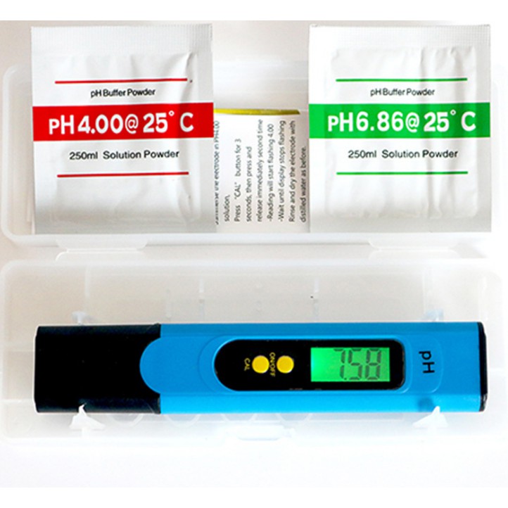 Máy đo PH nước- kèm 2 gói hiệu chỉnh  - Bút đo PH nước chuyên dụng nuôi cá - Sản phẩm đã được hiệu chỉnh - PH02