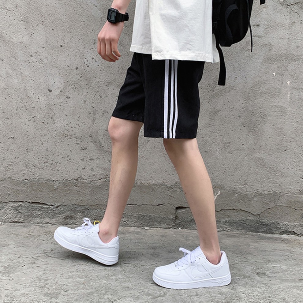 [Vải Không Xù+Co Giãn]Quần Short Nỉ Thể Thao Nam 3 Sọc, Quần Đùi Nam 3 Sọc Chất Liệu U Mì Dày Dặn  Hot Mùa Hè 2021-QD08