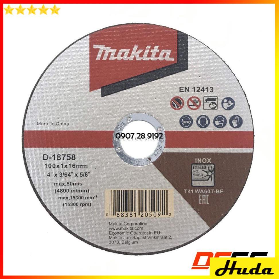 Đá cắt inox 100x1x16mm Makita D-18758