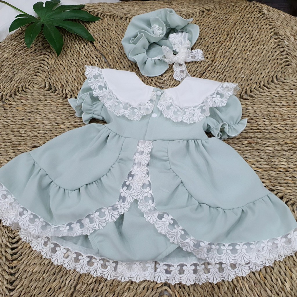 VÁY Lolita Công Chúa💟 FREESHIP 💟 Váy trẻ em thiết kế độc đáo(kèm mũ,chip) size ss - 16kg