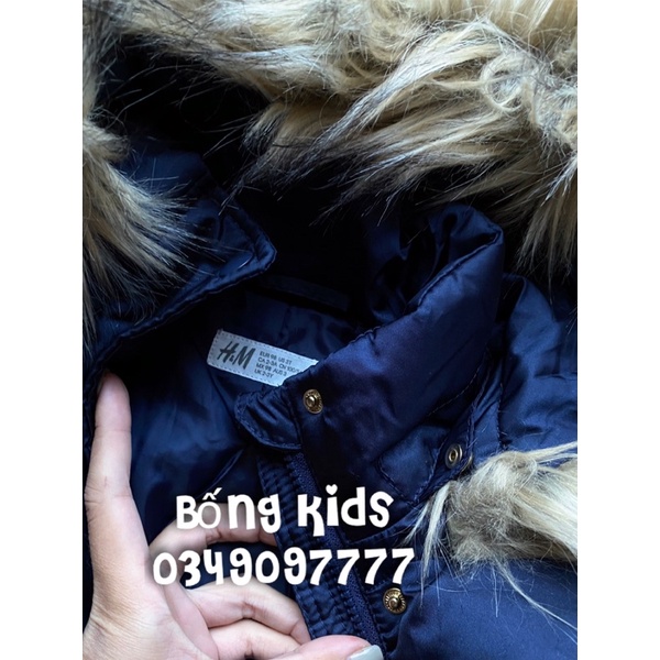 Áo Parka Bé Gái Xanh Navy HaM 2-3y(14-15kg)