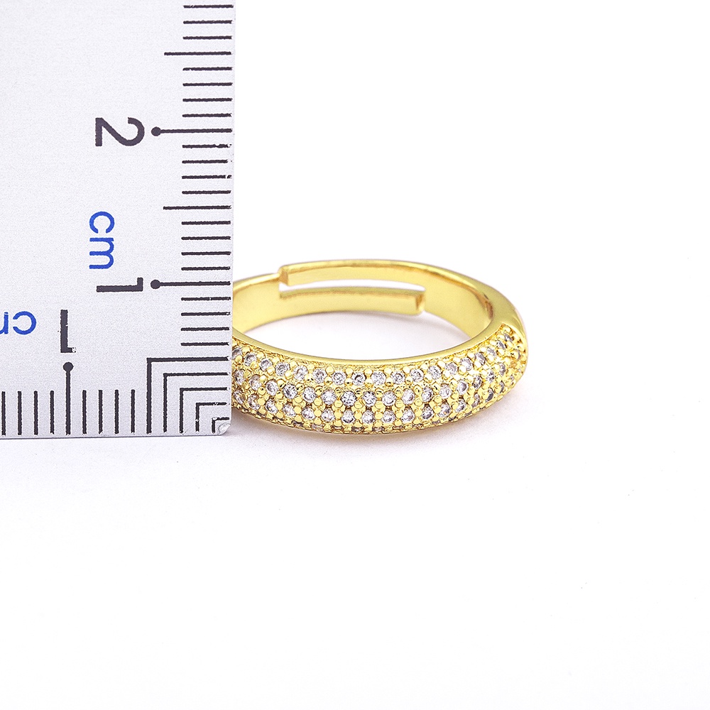 Nhẫn Mạ Vàng Đính Đá Zircon Kiểu Dáng Đơn Giản