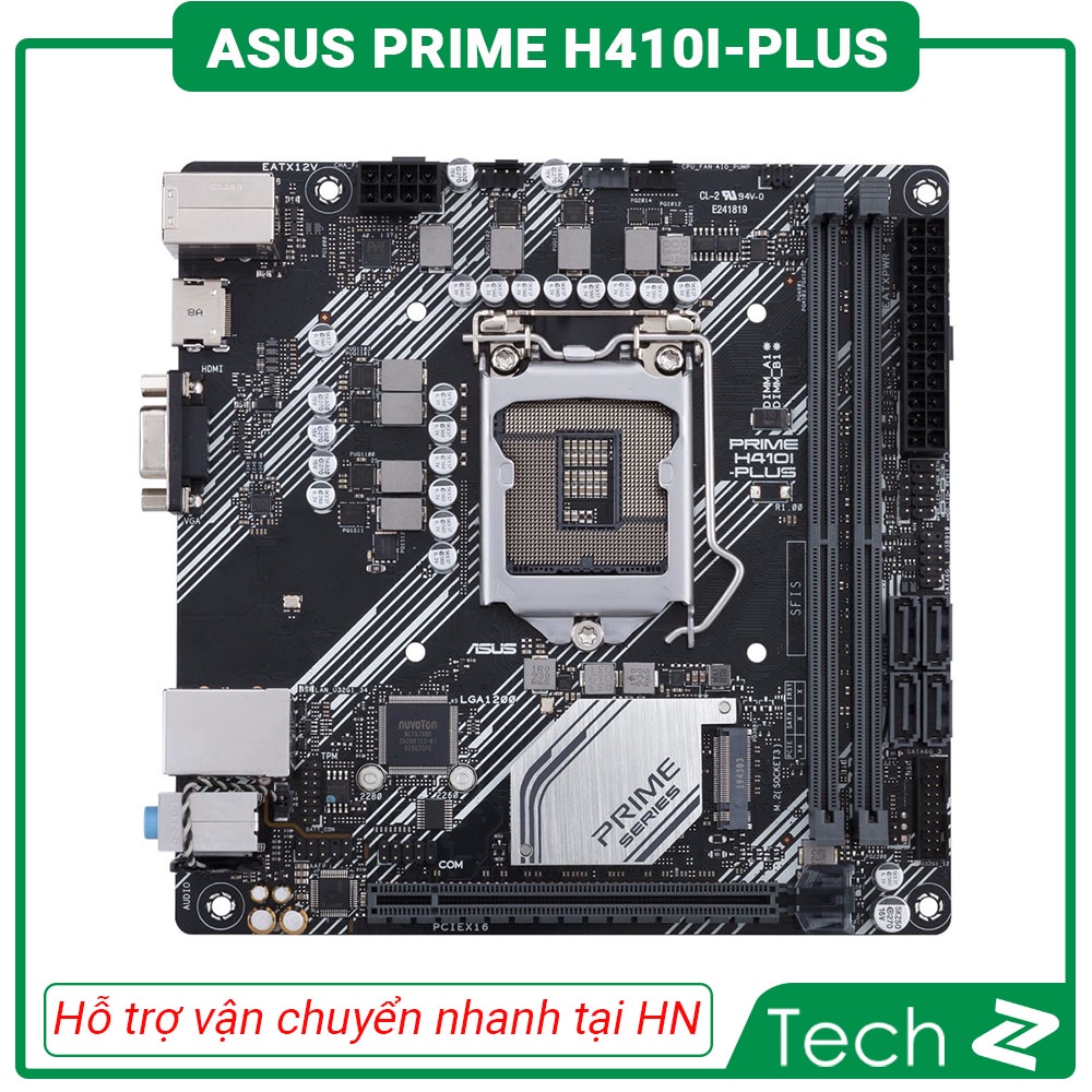 Mainboard ASUS PRIME H410I PLUS (Intel H410, Socket 1200, Mini-ITX, 2 khe Ram DDR4)