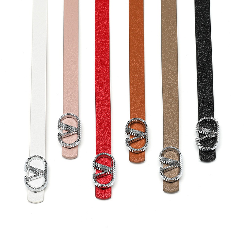 Thắt Lưng Mỏng Khóa Kim Loại Thời Trang Mới Cho Nữ