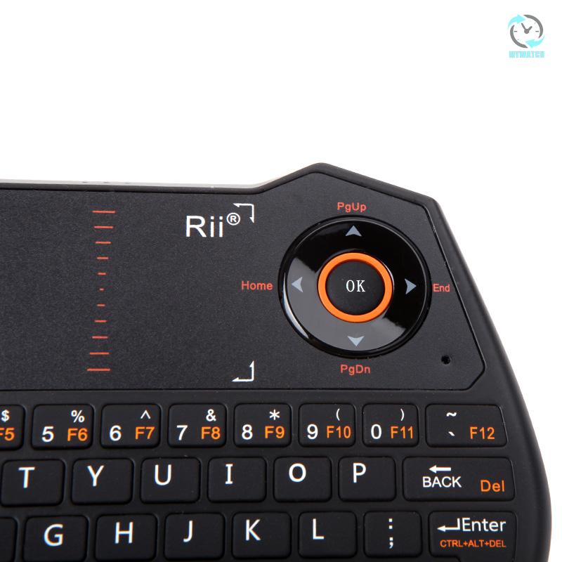 M Rii® mini i28 2.4G Portable Wireless Voice Touchpad Air Mouse Keyboard for PC Notebook Smart TV Black