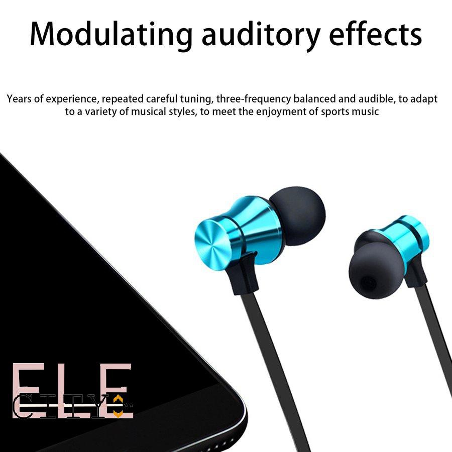 Ele】Tai nghe nhét tai không dây Bluetooth 4.2 tích hợp micro thiết kế từ tính phong cách thể thao