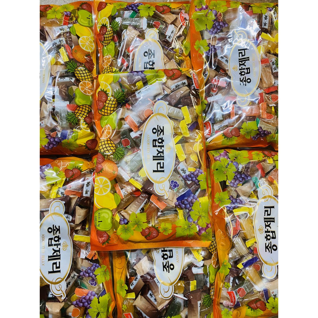 Kẹo Hoa quả dẻo tổng hợp 1kg Hàn Quốc