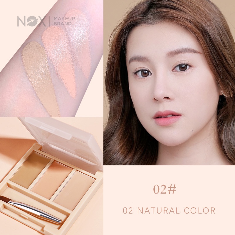 Kem che khuyết điểm NOX 3g dạng lì mịn màng lâu trôi tự nhiên ba màu che phủ toàn diện | BigBuy360 - bigbuy360.vn