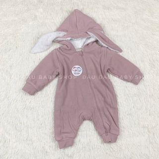 Body mũ tai thỏ cho bé, cotton hữu cơ tự nhiên, siêu mềm mịn và ấm