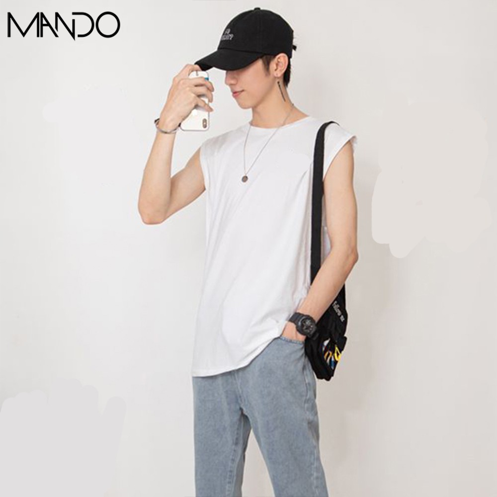 Áo Thun Nam, Áo Tanktop Cotton Nam Phối Cùng Quần Jean, Kaki Siêu Thoáng Mát Thấm Hút Mồ Hôi Thời Trang MANDO- PDN009 | BigBuy360 - bigbuy360.vn