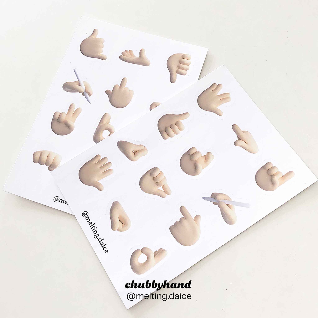 Daice || 'chubbyhand' sticker - sticker/nhãn dán/decal chống nước trang trí