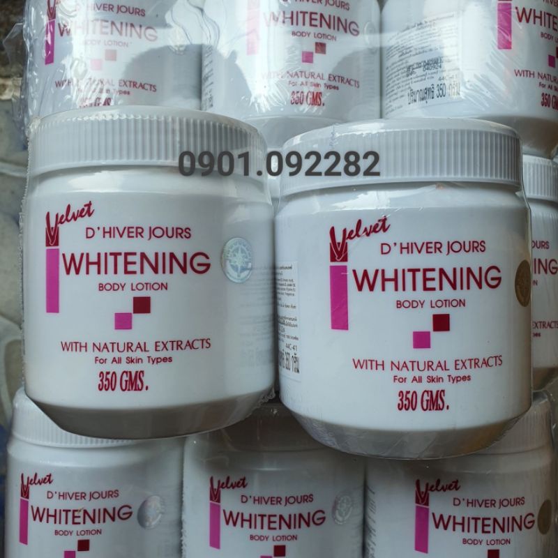 Kem Dưỡng Trắng Da Body Whitening Lotion Velvet Thái Lan 350g