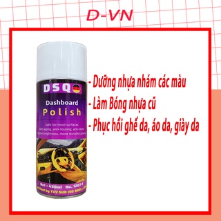BỘ 2 Chai Xịt Dưỡng, Phục Hồi Nhựa Nhám, Làm Đen nhựa nhám, Làm Mới Ghế Da DASHBOARD WAXING 450ml