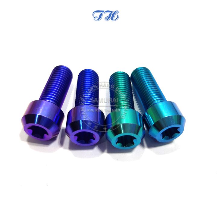 Ốc 10Li25 Gr5 Đầu Dù, Đầu Trụ -Titan, Lục Bảo (Gía Bán 1 Con)