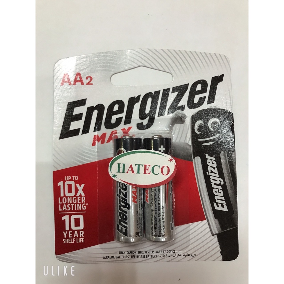 Khuyến mãi Vỉ 2 viên Pin Energizer 2A  Alkaline LR6 (Pin tiểu) -  pin kiềm