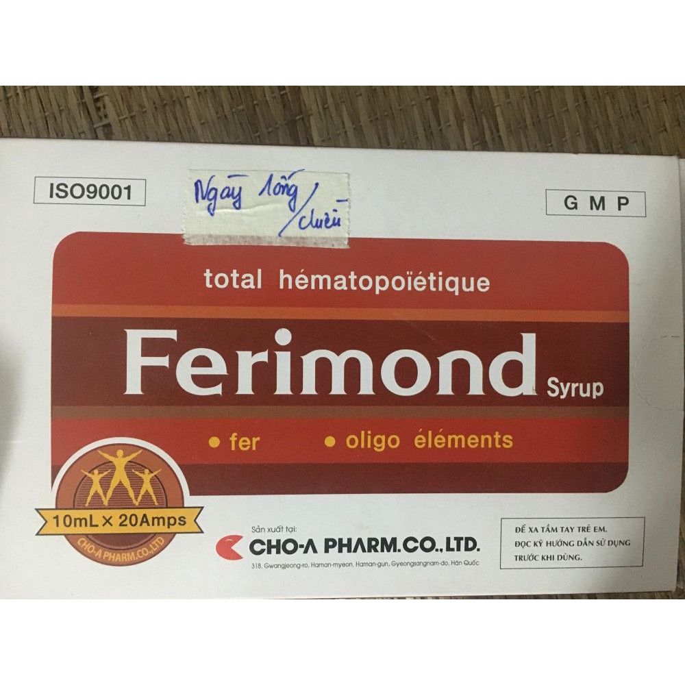 Ferimond -Bổ sung sắt cho phụ nữ mang thai, sau sinh và người thiếu hụt sắt vị ngọt hàng cao cấp Hàn Quốc