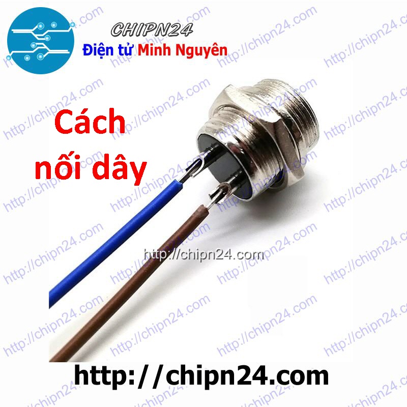 [2 CÁI] (F30.8) Jack GX16-10P Đực 15A 250V (Jack điện, tín hiệu, nối nguồn nhiều chân)