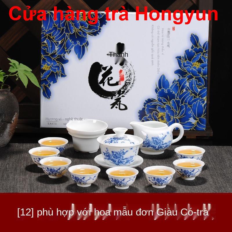 Bộ ấm pha trà Kung Fu Gốm sứ gia dụng Cao trắng Ưu đãi đặc biệt cho bát