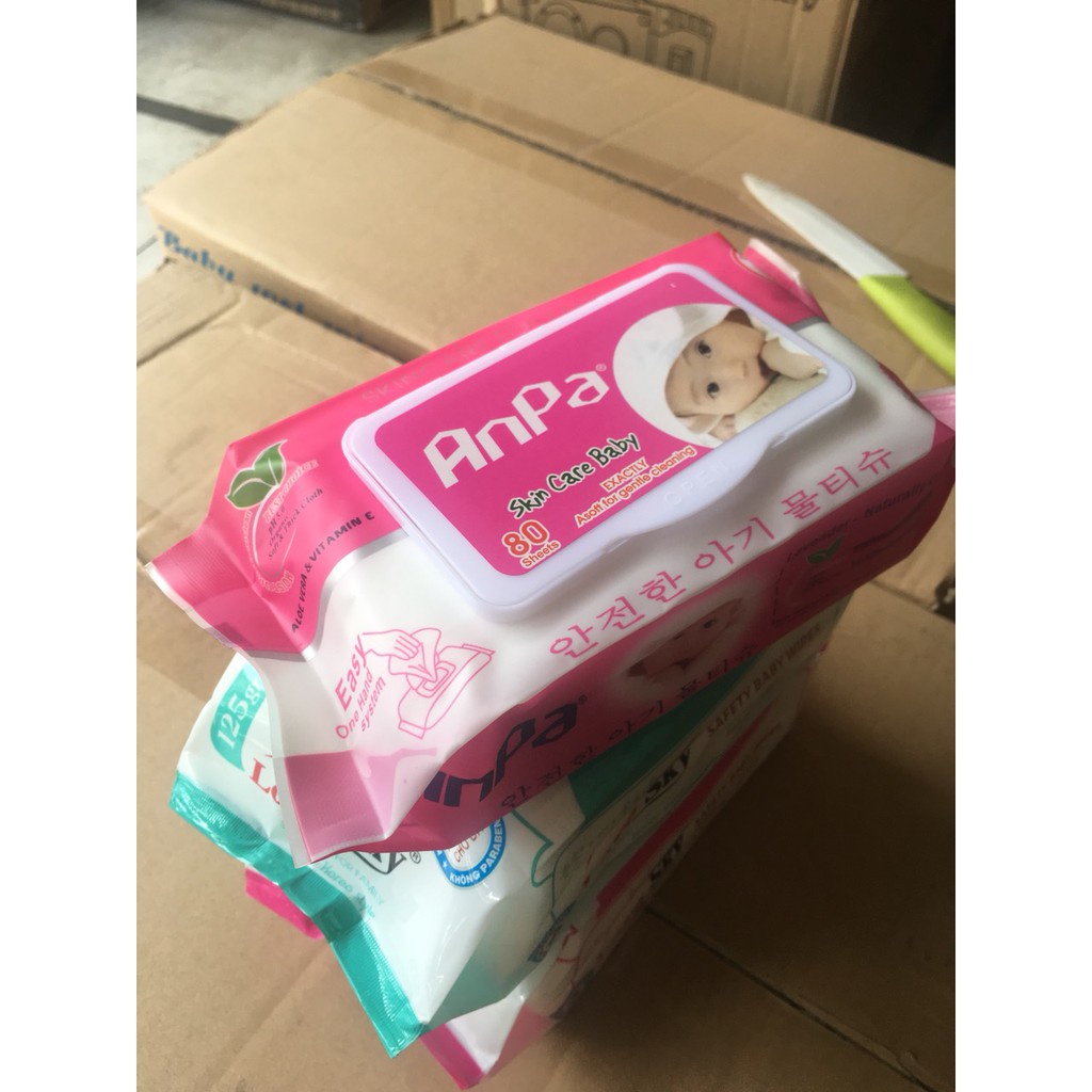 Combo Sỉ Khăn Uớt ANPA 80 tờ không mùi, thùng 40 gói