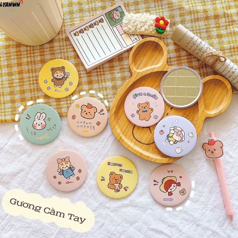 Gương mini cầm tay siêu cute