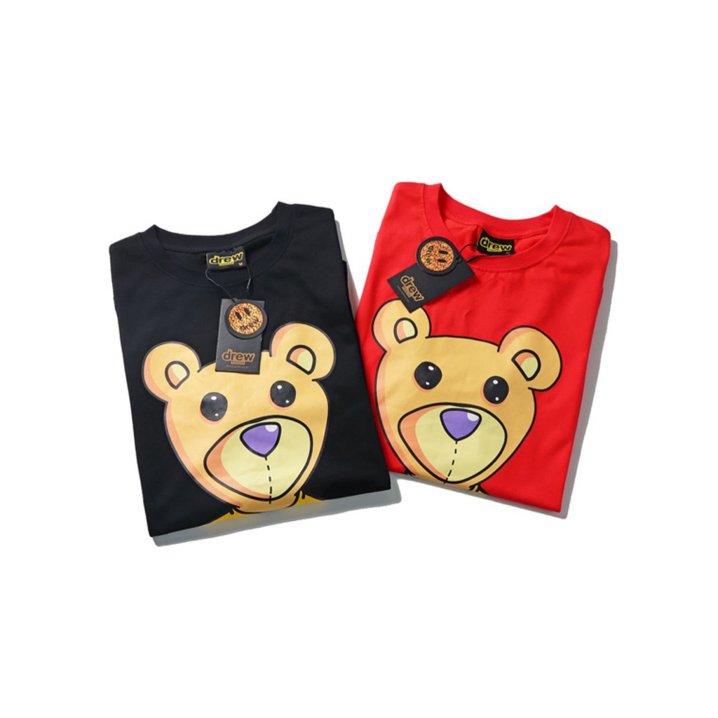 DREW HOUSE 2021ss Smiley Bear Print Justin Bieber The same casual loose short-sleeved T-shirt