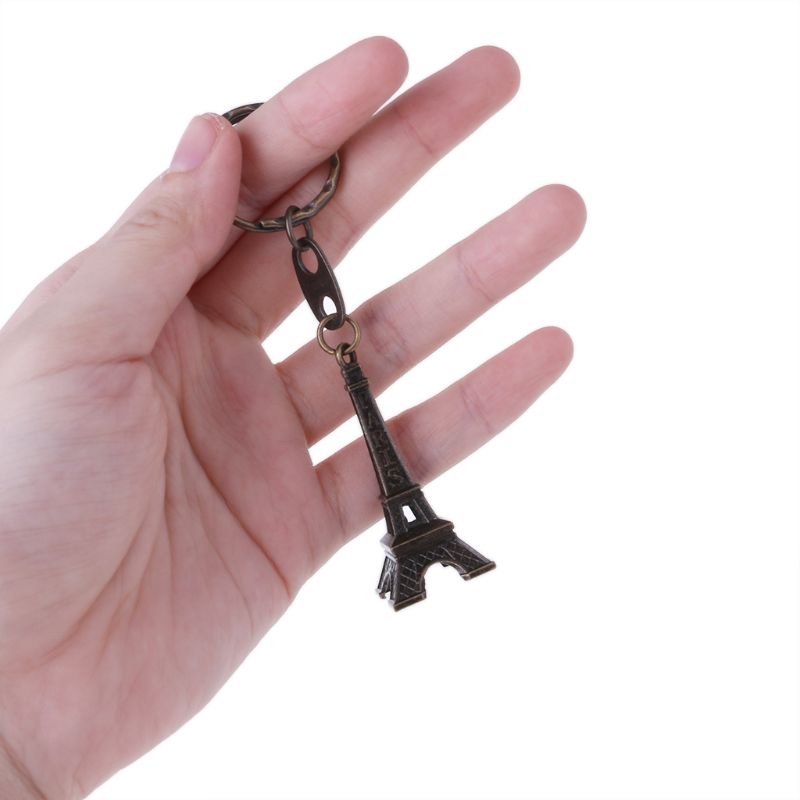 Mô hình tháp Eiffel nhỏ bằng hợp kim cổ điển tông màu đồng phong cách cổ điển dùng để trang trí