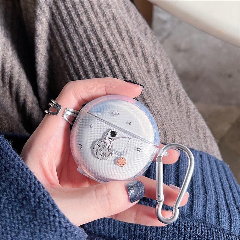 Vỏ Bảo Vệ Hộp Đựng Tai Nghe Trong Suốt In Hoạt Hình Spaceman Pro 6