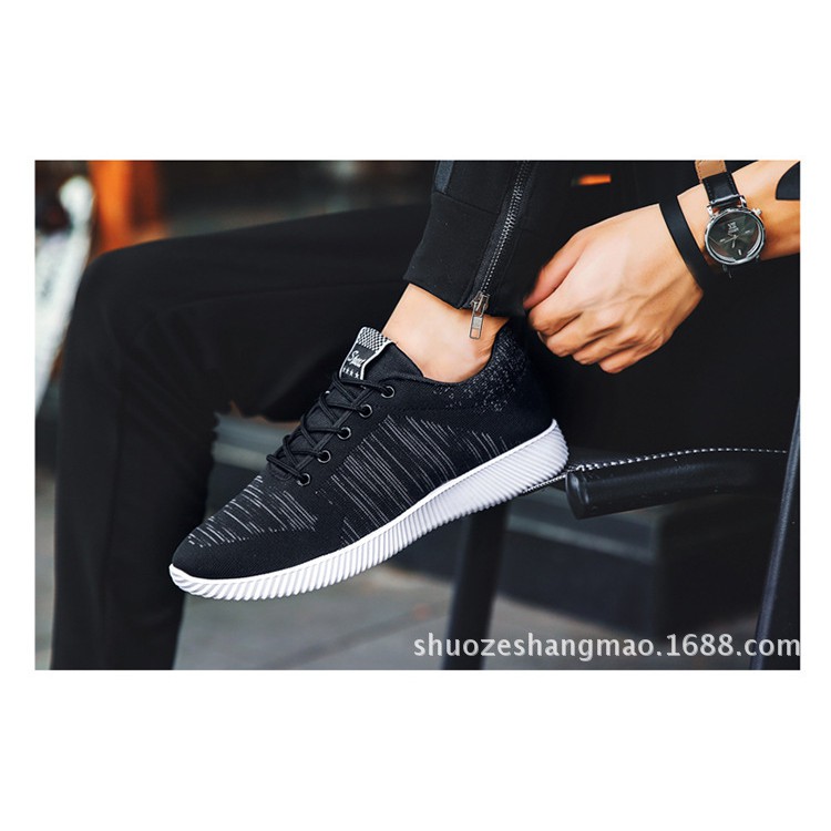 Giày Nam Sneaker Thể Thao - Giày chạy bộ, giày tập SPISO A021 Màu Đen phong cách trẻ đế êm chân