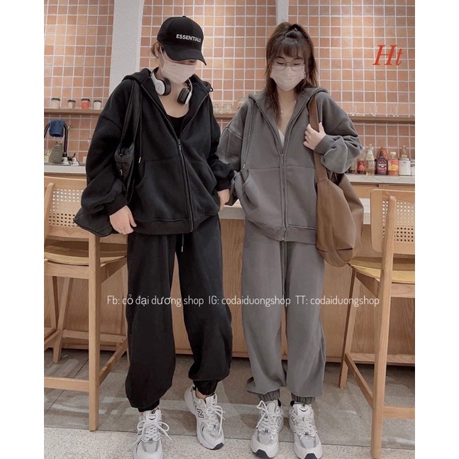 Bộ nỉ khoá trơn đa màu HT12