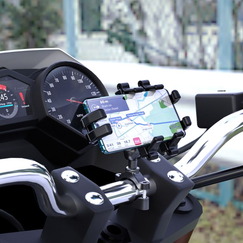 Giá Đỡ Điện Thoại Định Vị GPS Chống Gãy Gắn Tay Lái Xe Scooter